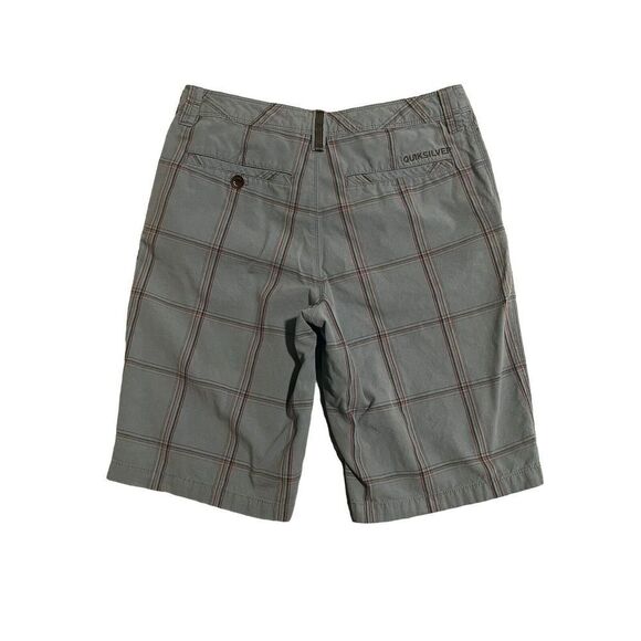 Quicksilver Mens Boys Blue Red Plaid Pockets Chino Style Shorts, Size 28 - Picture 10 of 10